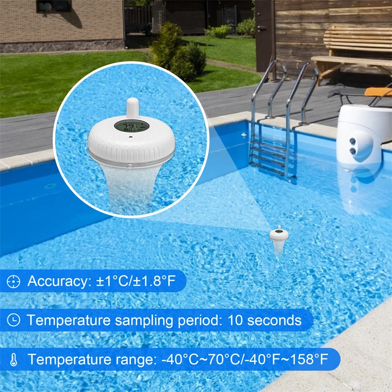 Inkbird IBS-P02B Wireless Indoor &amp Outdoor Floating Pool Thermometer for Swimming Bath Water Spas Aquariums Fish Ponds | Инструменты