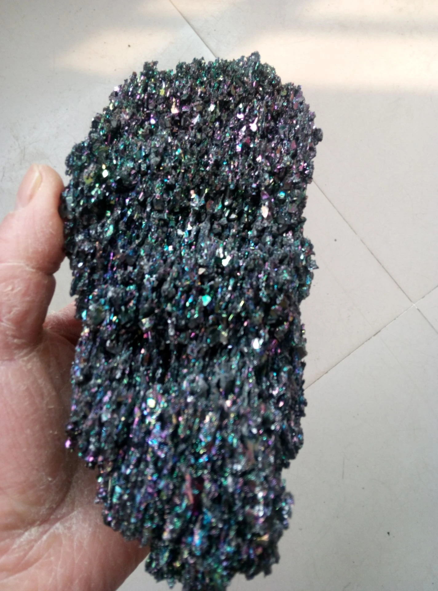 6 1 &quotКарбид Кремния карборунд Блестящий Радужный большой кристалл 380 г|crystal