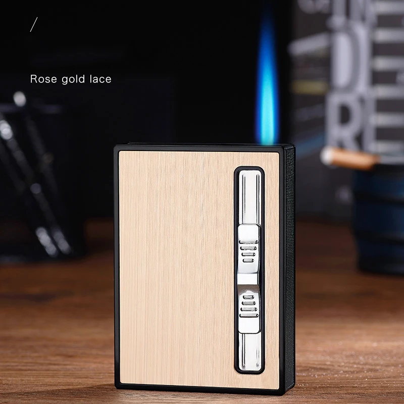 Gas Lighters Metal Aluminum Alloy 10Pcs Cigarette case / Box Butane Torch Turbo Smoke Lighter Gadgets For Men | Дом и сад