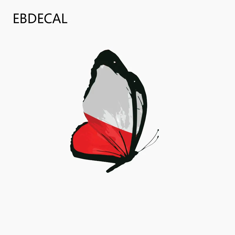Ebdeckle польский Флаг бабочка Lnterest автомобиль для Авто/бампер/окно/настенные