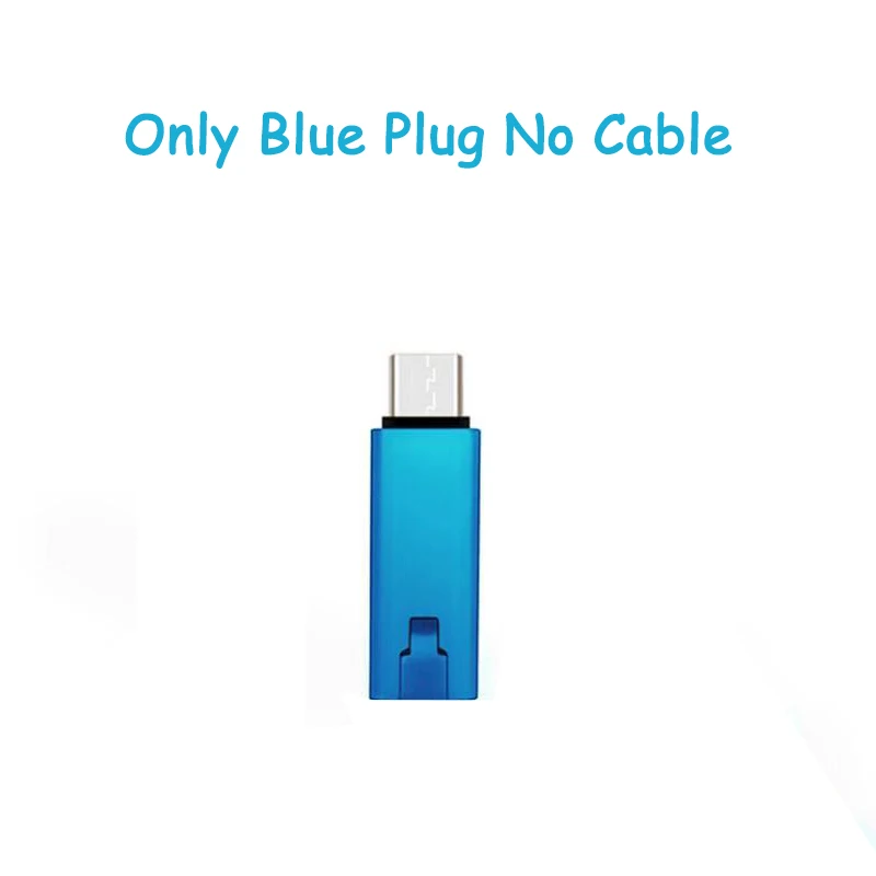 Only Blue Plug Регулируемый usb-кабель, кабель для зарядки телефона для iPhone, быстрый ремонт, Android type C, многоразовая линия для мобильных телефонов - Цвет: Only Blue Plug