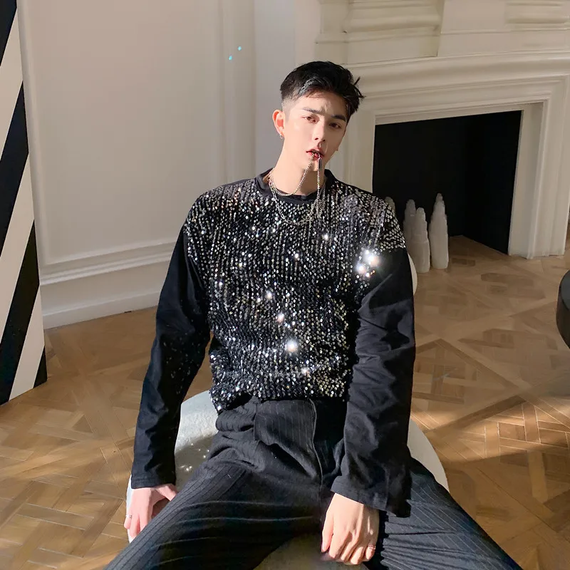 Футболка с длинными рукавами для мужчин и женщин топы со светоотражающими