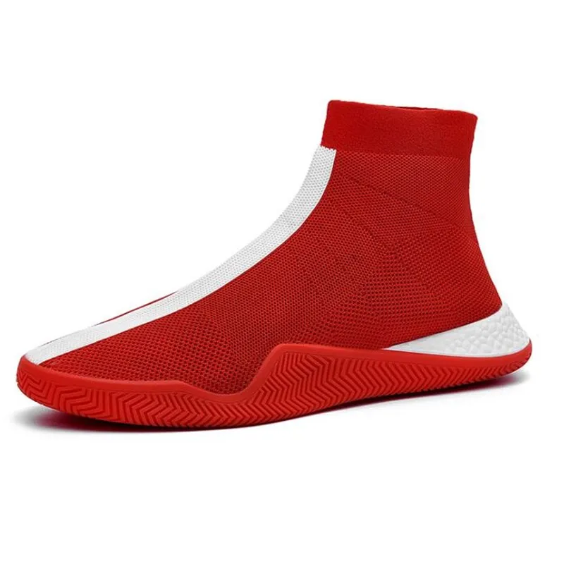 Hot Sale Boys Socks knitting casual shoes Fly Weave Men Casual Shoes Sneaker Flats Comfortable Slip-On Breathable39-44 | Обувь