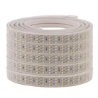 Светодиодная лента 220 В 110 В, трехрядная Гибкая Водонепроницаемая лампа 264 276 светодиодовм SMD 2835 для наружного украшения