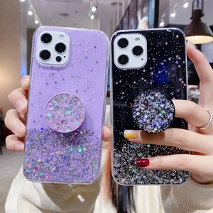 phone case for oppo reno 5 4 3 se f find x2 pro plus lite neo glitter soft silicone stand cover free global shipping