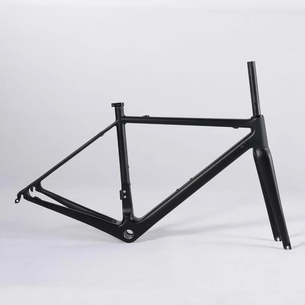 Black Matte Новые Полностью карбоновые рамы дорожного велосипеда, китайские велосипедные карбоновые рамы для дорожного велосипеда+ вилка+ гарнитура BSA 68 мм - Цвет: Black Matte