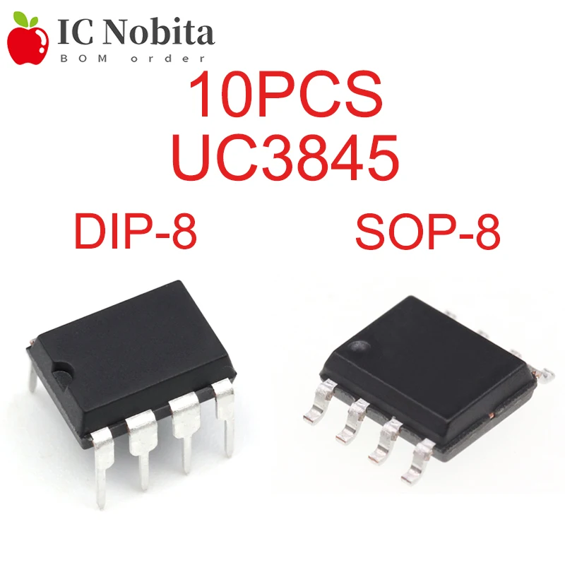 

10PCS UC3845 UC3845AN UC3845B UC3845BD 3845B 3845A UC3845BN 3845AN DIP-8 SOP-8 Current Mode Controller Chip New Original