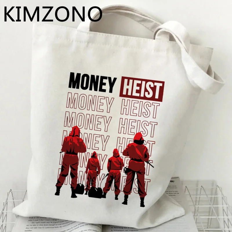 

La Casa De Papel shopping bag shopper recycle bag canvas bolsa tote bolso bag ecobag sacola cloth woven sac toile