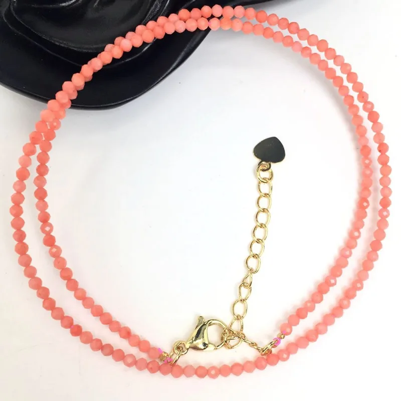 Модное ожерелье с гранеными драгоценными камнями 2-3 мм колье бусинами