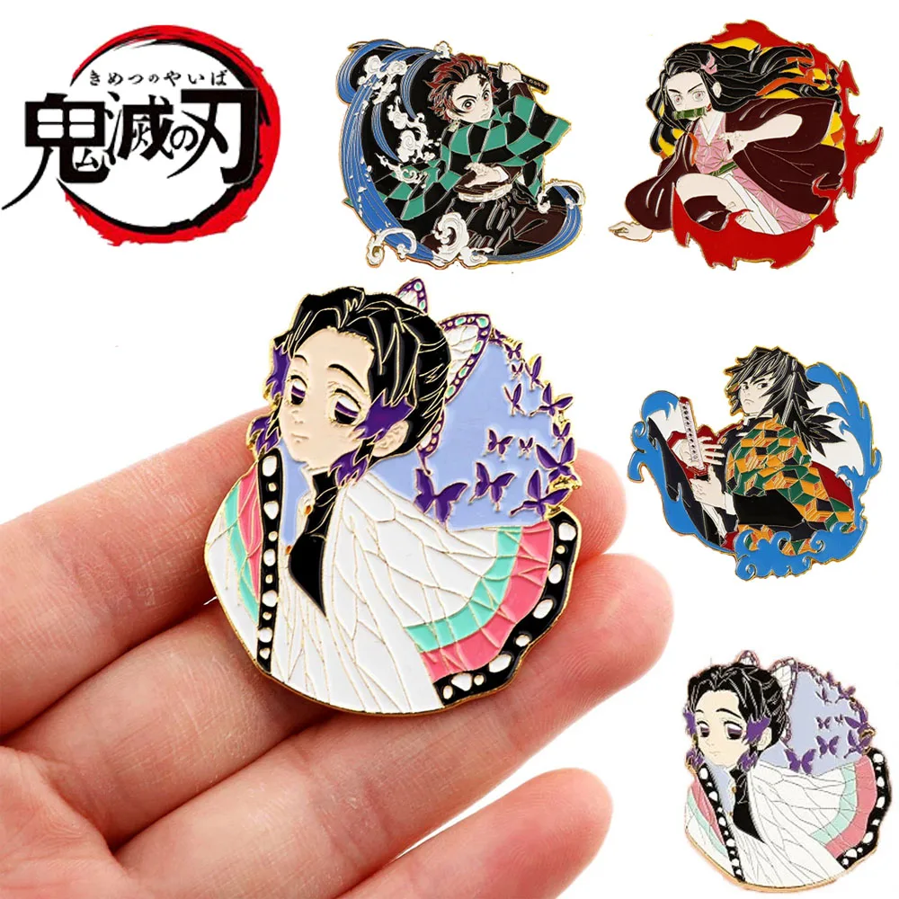 

Anime Demon Slayer Badge Kimetsu No Yaiba Enamel Lapel Pin Badge Pins Hats Clothes Backpack Accessories Birthday Gifts