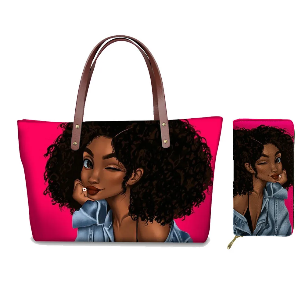 Комплект из 2 предметов для девушек и женщин черный комплект сумочки кошелька