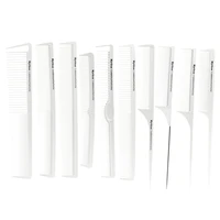 mythus 10 deisgns white hairdressing carbon comb for haircut barber metal tail comb hairstylist teasing comb hairdresser tools