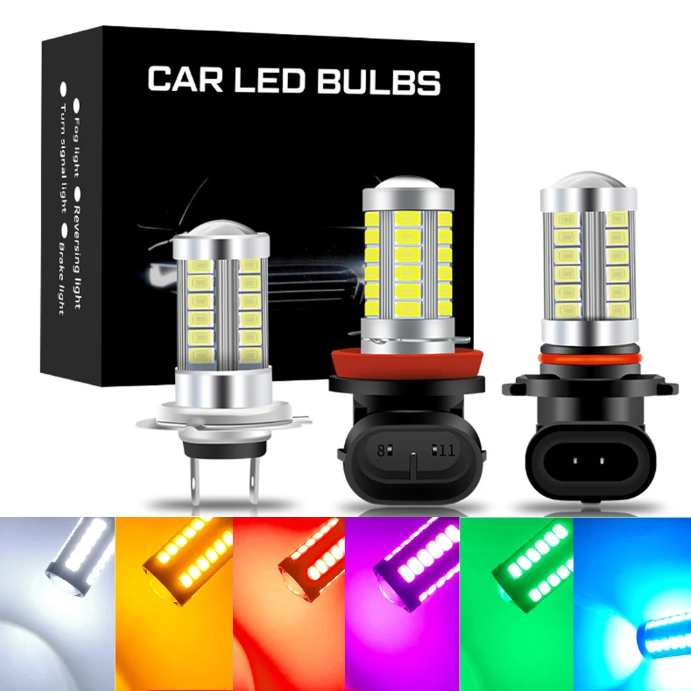 2 шт. H8 H11 Led H9 H16 HB4 9006 HB3 9005 туман светильник s лампы 5730SMD 1500LM 6000K белый автомобиль