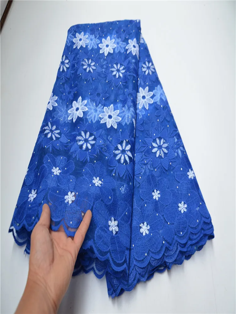 Африканская белая кружевная ткань 2018 Высококачественный кружевной материал