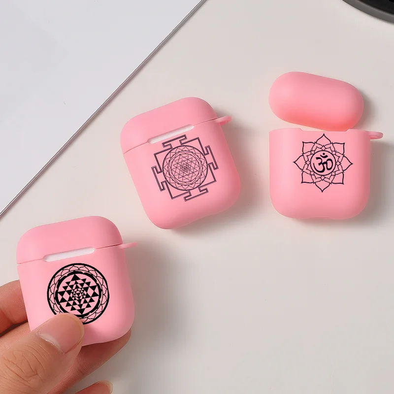 Простой розовый чехол Totem для AirPods милый мягкий наушников защитный Apple Box 2 1