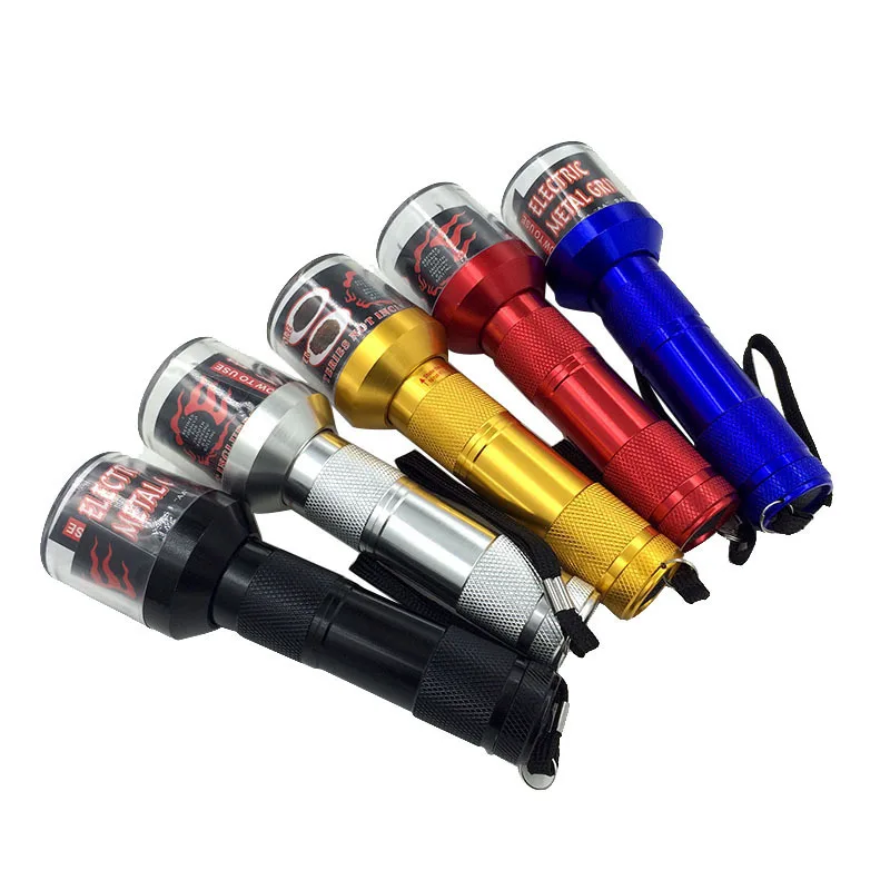 

Hot - selling 145mm high - herb grinder, portable weed grinder, flashlight Electric aluminum alloy smoke grinder accessories
