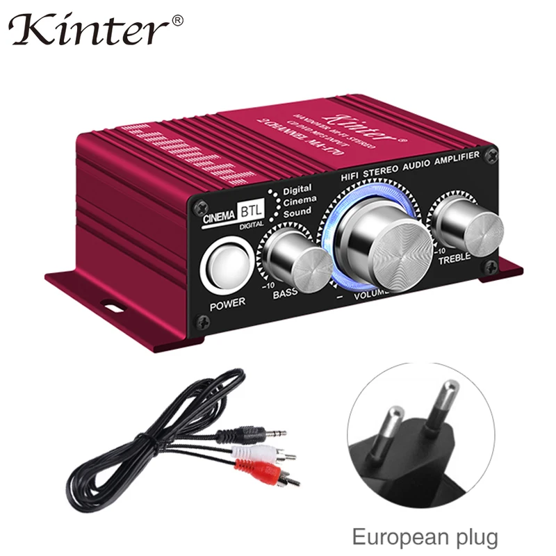 Kinter мини усилитель мощности платы Hi Fi Профессиональный 12V стерео аудио домашний