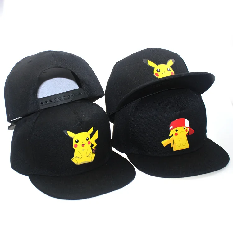 Бейсболки с логотипом Pokemon Pikachu регулируемые летние кепки унисекс в стиле хип хоп