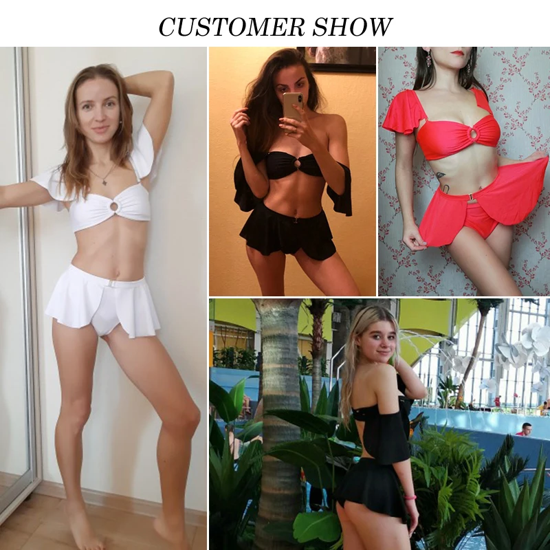 Высокая талия бикини 2020 Mujer с открытыми плечами Купальник женский купальный