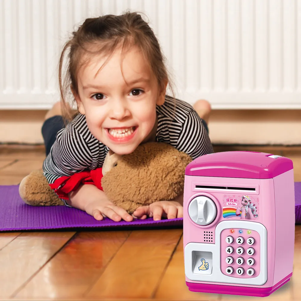 Электронная Копилка сейф копилка для детей Цифровые монеты наличные деньги