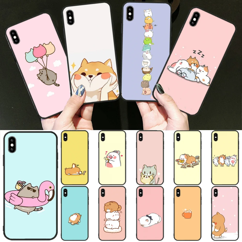 Чехол для телефона BaweiTE Kawaii Cat Corgi Dog роскошный уникальный дизайн iPhone 11 pro XS MAX 8 7 6 6S