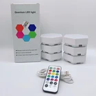 USB RGB цветной яркий сенсорный светильник с дистанционным управлением, Квантовый шестигранный Креативный светодиодный светильник с изменением цвета, креативная настенная лампа