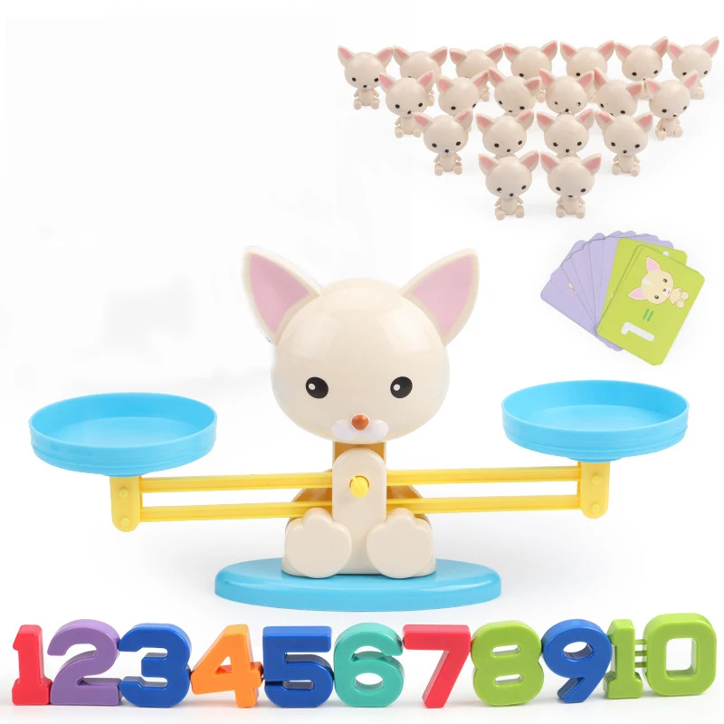 new dog Обезьяна баланс игры матч Игра палевые игрушки балансировка шкала какуляции Инструмент Обучающие Детские Монтессори баланс измерительная игрушка - Цвет: new dog