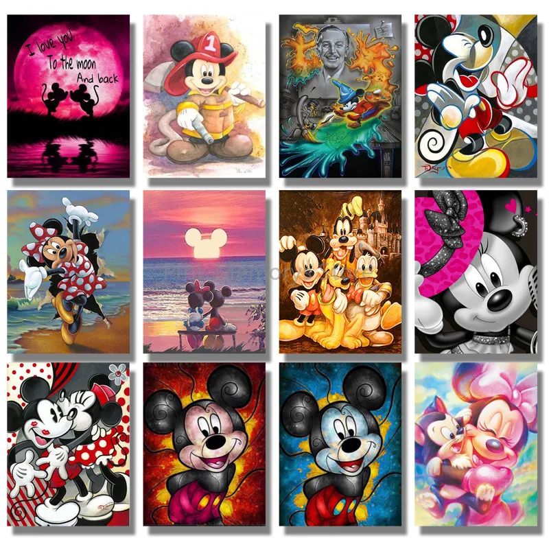 Алмазная живопись 5d сделай сам рисунок из аниме Диснея Микки квадратная и