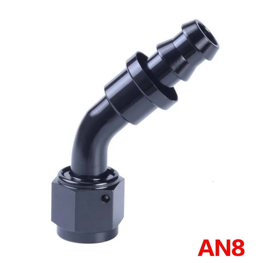 AN8 0 45 90 180 Degree Fuel Line Push-on Fitting Adapter Aluminum Oil Hose End Fittings Cooler Reusable | Автомобили и мотоциклы