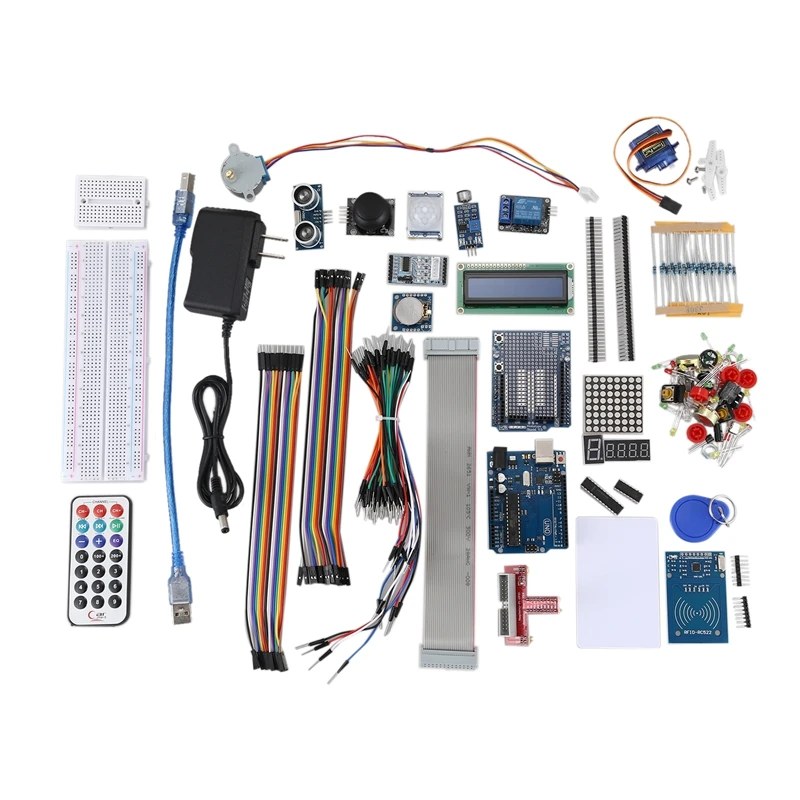 AAAE топ-конечная полная версия Uno R3 учебный комплект для начинающих Arduino 1602 ЖК