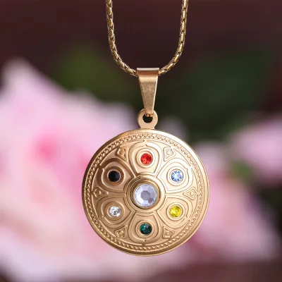 Простое буддистское ожерелье LOOKER кольцо с кристаллами Ом мантра молитвенкуный