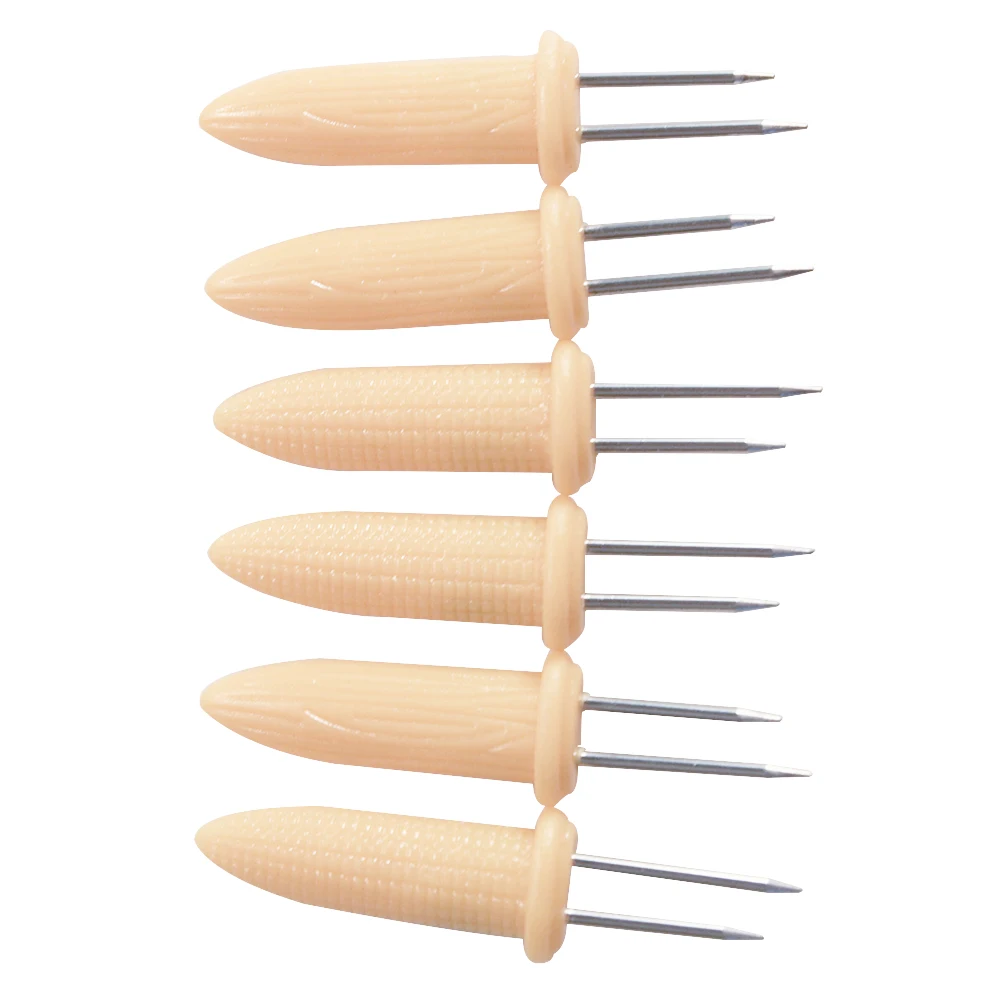 Барбекю зубцы из нержавеющей стали Кукуруза в початках шпажки держатель сладкой