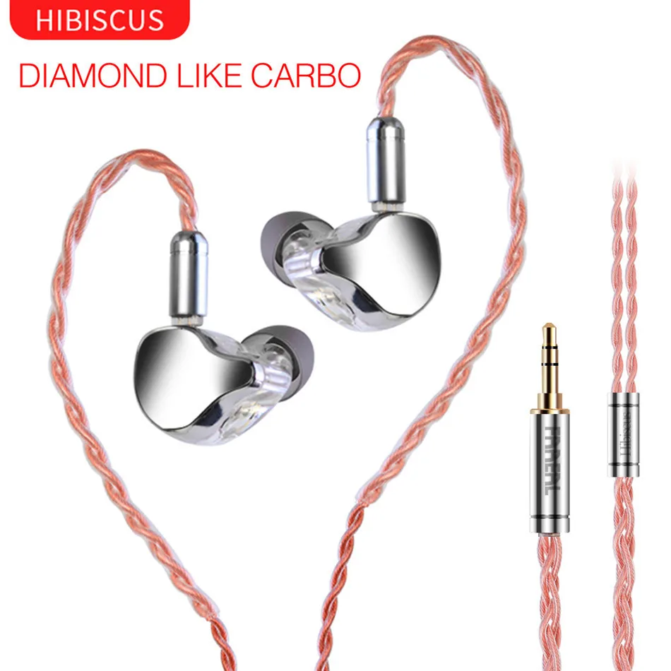 

FAAEAL Hibiscus HiFi Earphone Powerful Stage IEM Earbuds 10mm Diamond Like Carbon Diaphragm Dynamic Headset Monitor Headphones