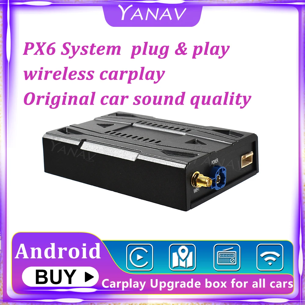 

Android Беспроводной CarPlay Dual Core RK3399 AI box адаптер для Audi Benz Lexus Mazda Porsche Volkswagen Volvo Ford Honda NissanKia