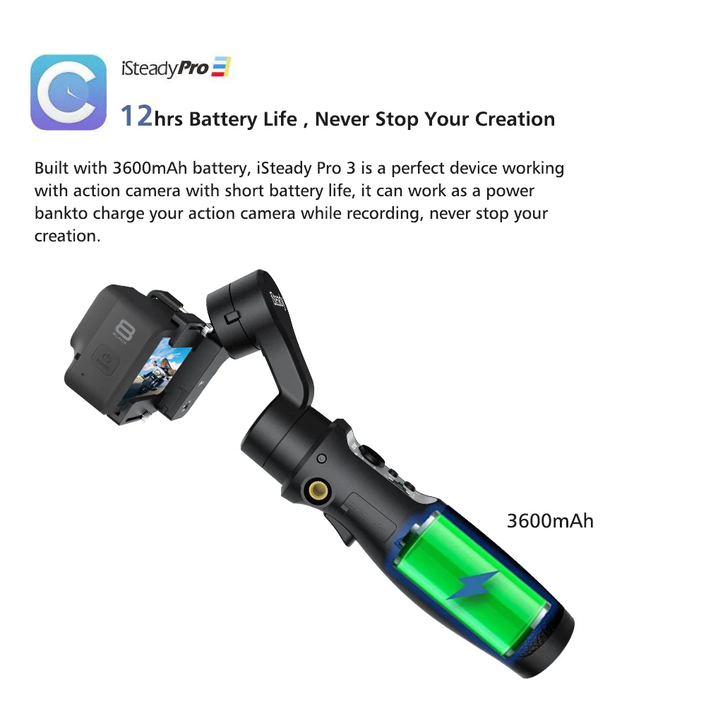 Hohem iSteady Pro 3 осевой брызгозащищенный Ручной Стабилизатор для Gopro Hero 8 7/6/5/4/3 DJI Osmo Action
