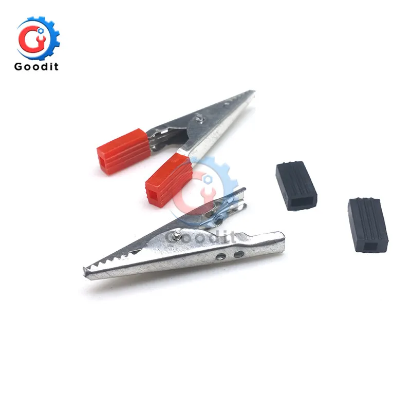 Зажимы типа крокодил 10 шт. изолированные пластиковые ручки для проводов