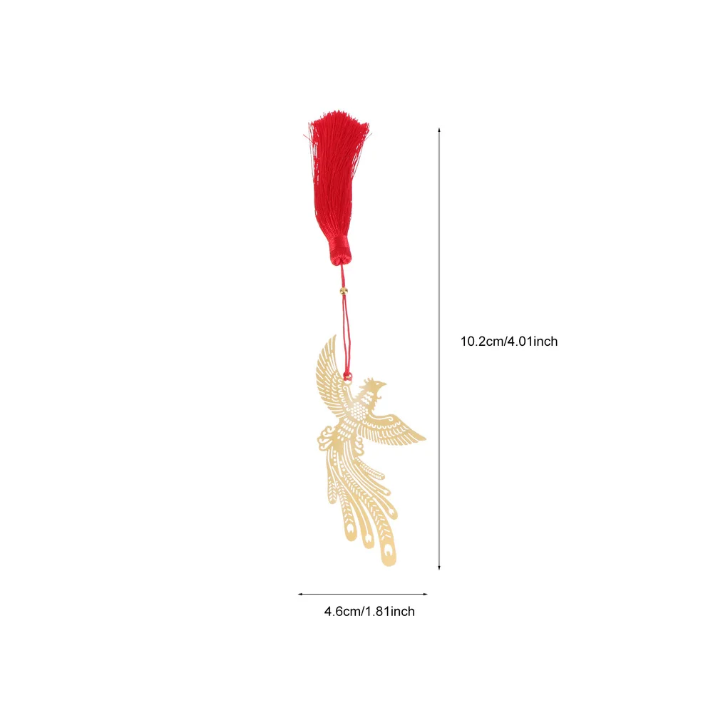 

2pcs Vintage Bookmarks Unique Alloy Tassel Bookmarks Graduation Gift (Golden)
