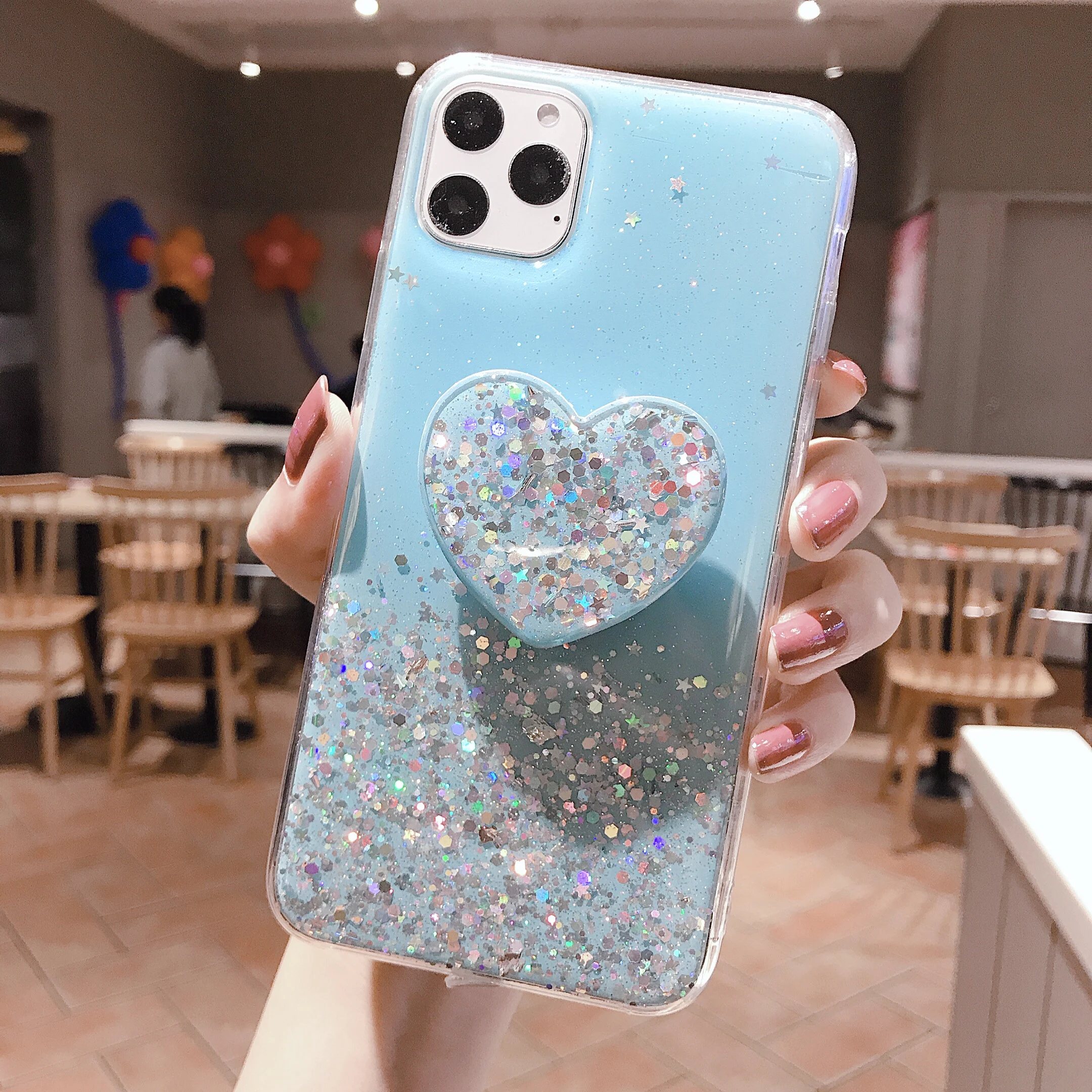 Чехол с блестящими звездами для iPhone 11 11Pro Max X XR XSMAX 7 8 6 6splus мягкая задняя крышка из