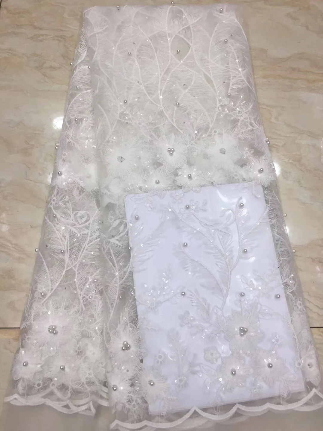 

2021 Milk Silk High Quality African Print Water Soluble Lace Swiss Voile Guipure Cord Lace Fabric For Women Dress 5 Yards