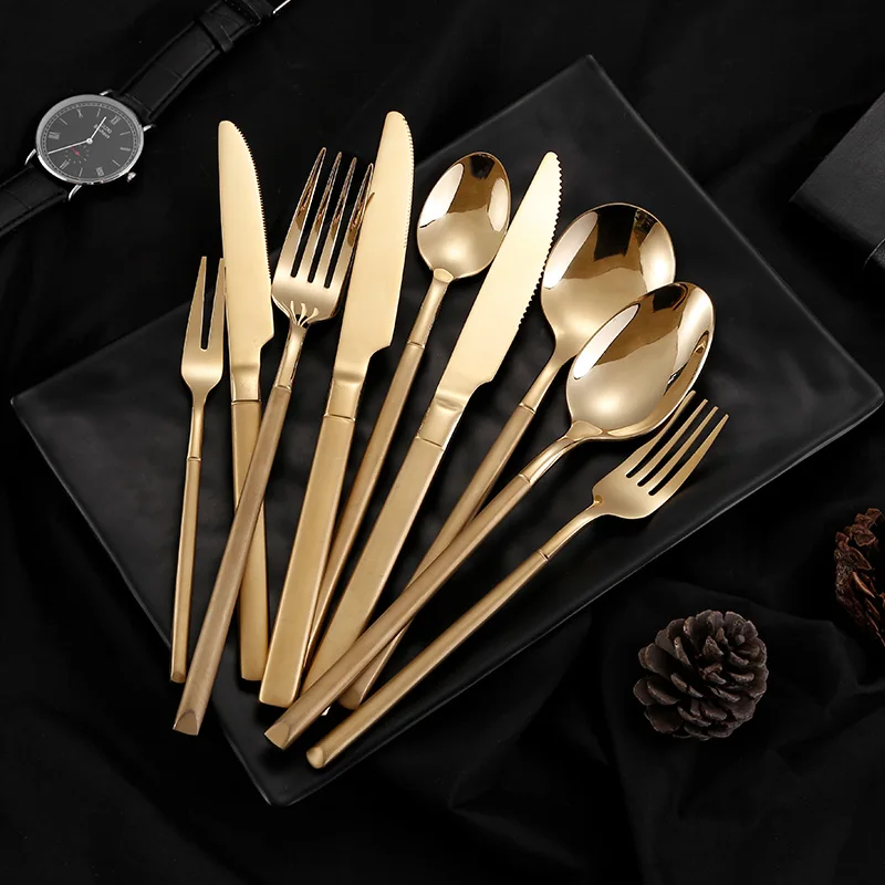 Горячая Распродажа столовый набор столовые приборы ножи вилки ложки Wester