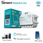 Двухсторонний двухрелейный модуль SONOFF DUAL R3 Lite, миниатюрный умный переключатель, Измерение мощности, умный дом, управление через EWeLink Alexa Google Home