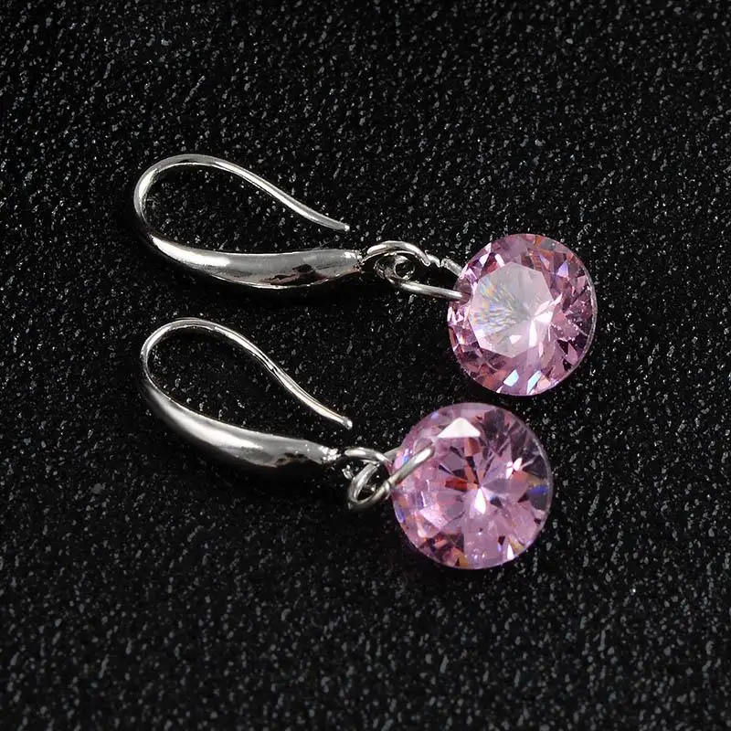 

SHUANGR Silver Plated crystal women earrings long earrings fashion Drop earrings charming fashion jewelry