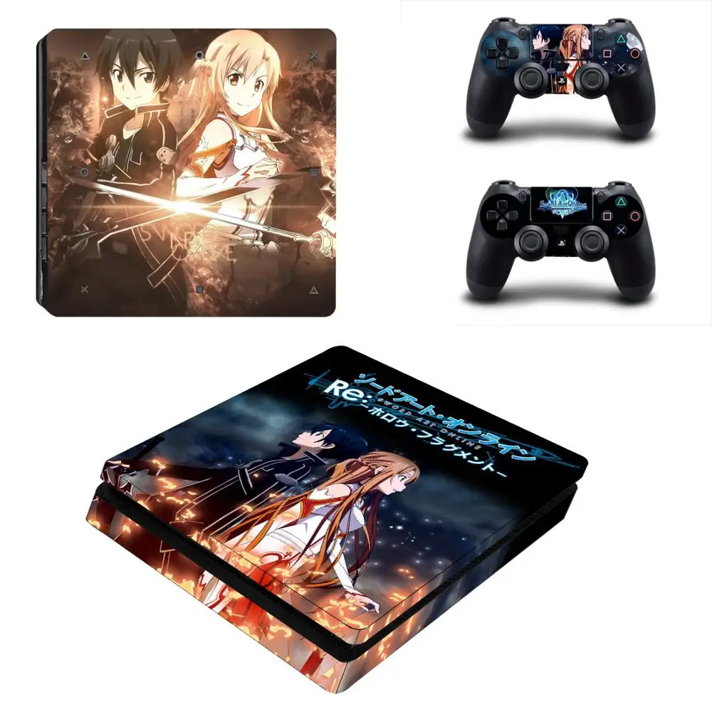 Sword Art онлайн PS4 тонкие наклейки PS 4 Play станция виниловые Pegatinas для playstation тонкая