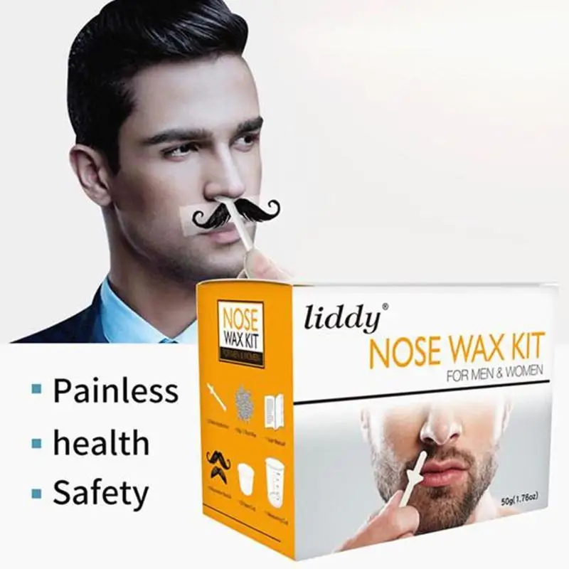 

Portable Painless Nose Wax Kit Manual Nose Hair Trimmer Nose Hair Removal Wax Paper-Free Nose Hair Wax Beans Cleaning Wax Kits