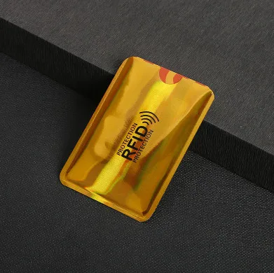 HJKL 6 шт. Rfid кошелек блокирующий замок держатель для банковских карт Id Чехол для банковских карт защита металлический кредитный NFC Держатель алюминий 6,3*9,1 см - Цвет: 6PCS Q