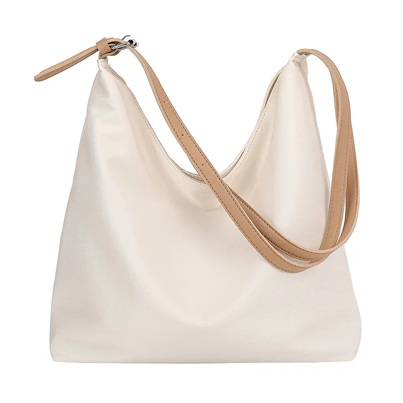 

Ladies Handbags Fashion Canvas Bag for Women Female 2021 Designer Simple Large Capacity Tote Leather Shoulder Bag Top Handle Bag