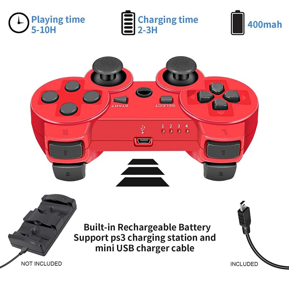 Беспроводной геймпад для PS3 контроллер консоли джойстика USB ПК аксессуары