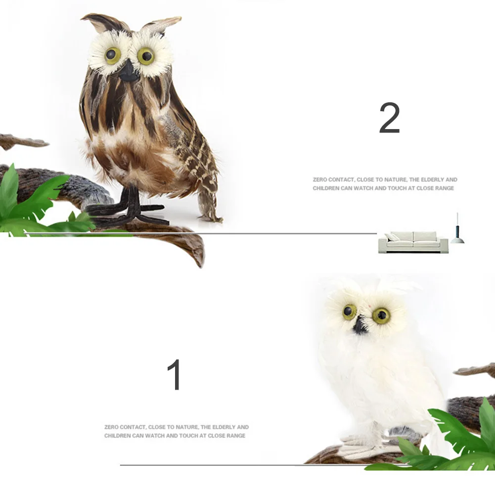 Рождественское украшение искусственная сова пушистая Рождественская елка для