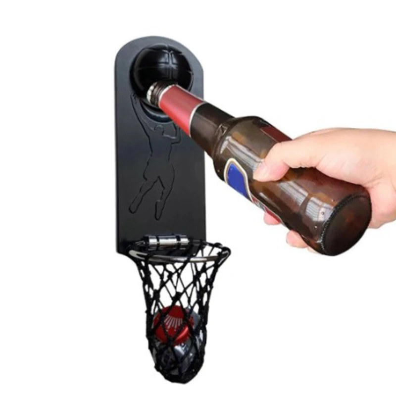 Новинка 2022, открывалка для пивных бутылок, магнитная наклейка на холодильник, креативная форма баскетбольного кольца для пива от AliExpress WW