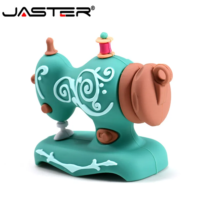 JASTER, новинка, USB 2,0, мультяшная швейная машина, модель, usb флеш-накопитель, 4 ГБ, 8 ГБ, 16 ГБ, 32 ГБ, 64 ГБ, 128 ГБ, флешка, U диск, рождественский подарок